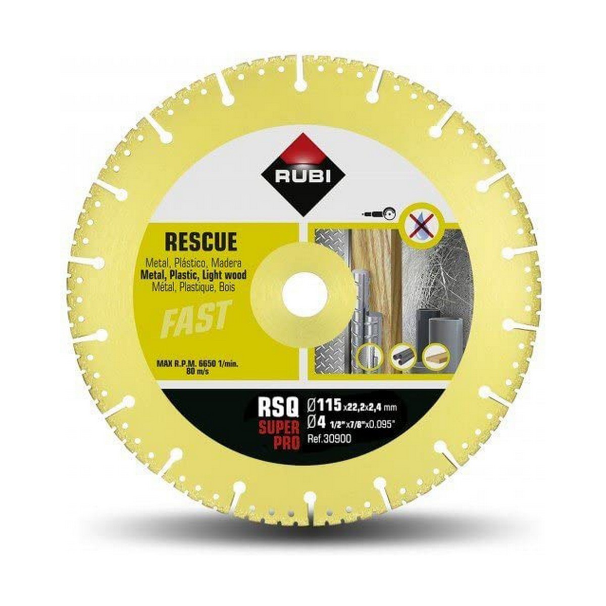 Disco de corte diamantado Rubi superpro r30900 115 mm