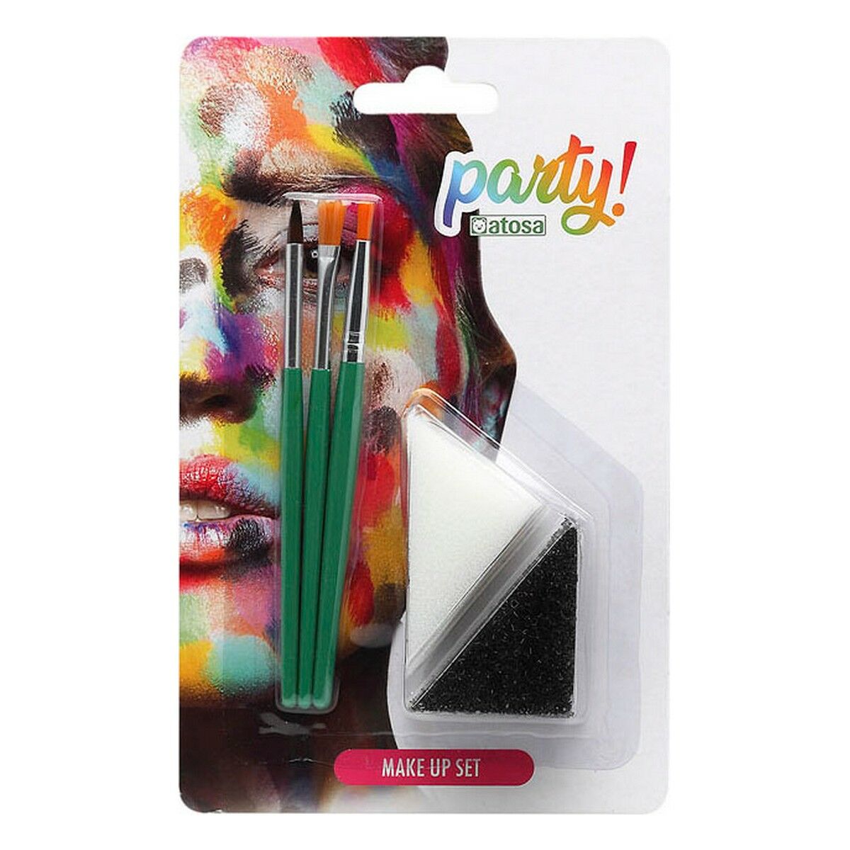 Pintura de Cara Multicolor Set De maquillaje Esponja