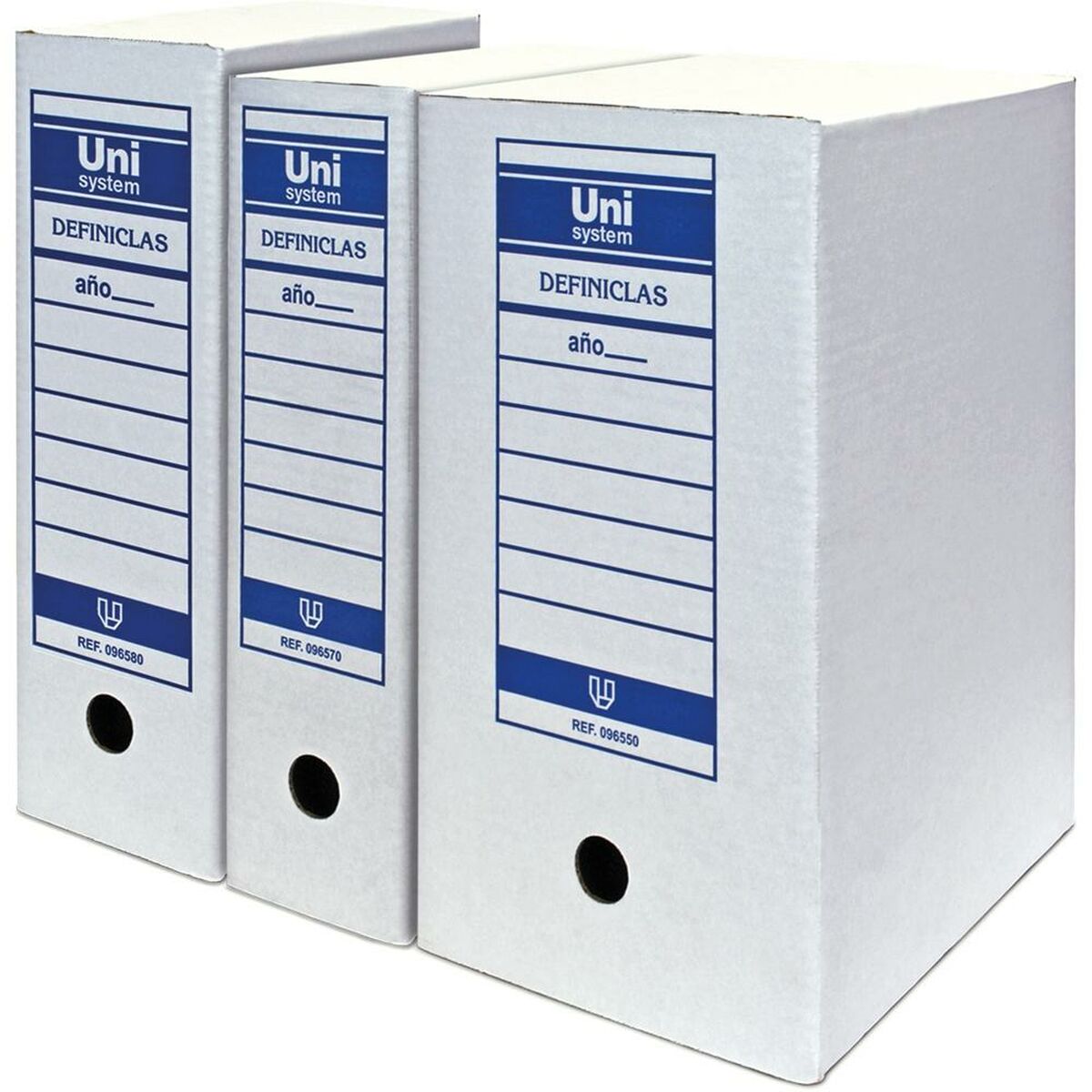 Caja de Archivo Unipapel Unisystem Definiclas Blanco Folio