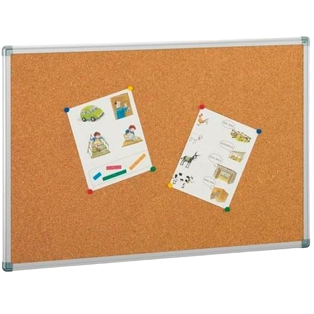 Tablero de Corcho Faibo Aluminio 90 x 120 cm
