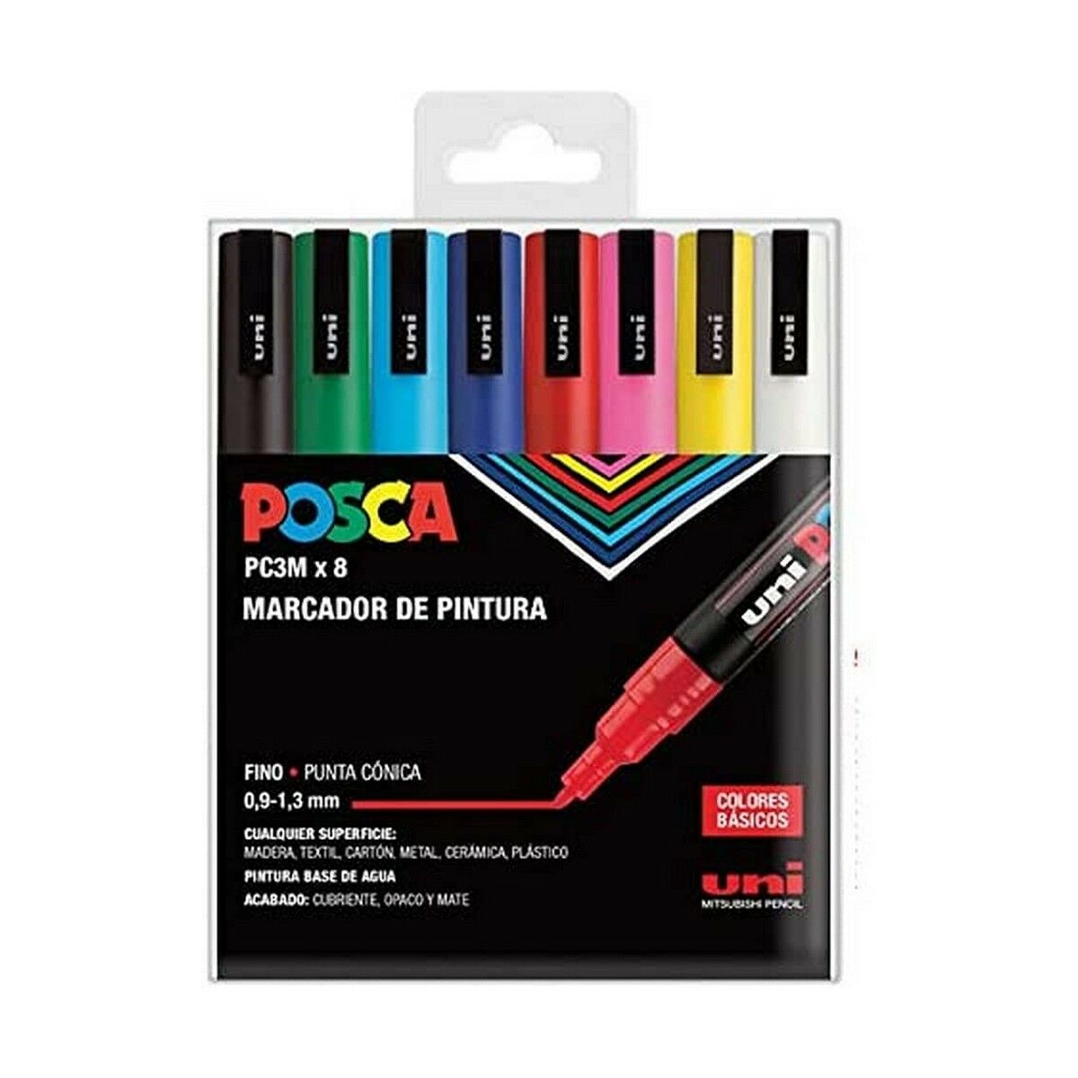 Set de Marcadores Uni-Ball Punta fina 0,9 mm Multicolor