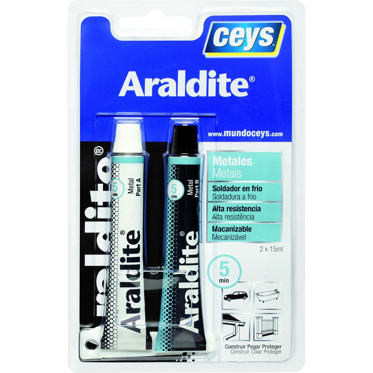 Soldadura en frío Ceys Araldite Metal