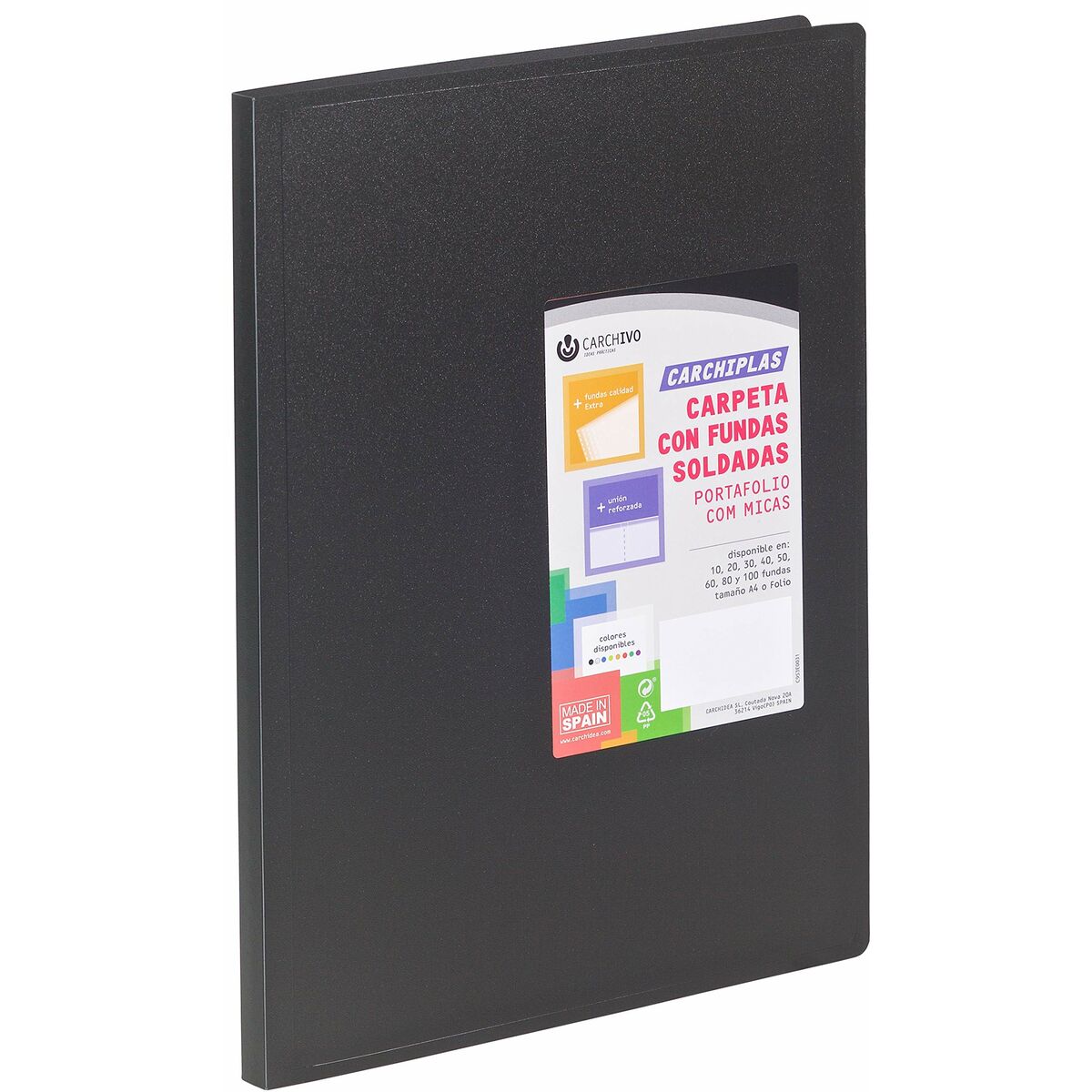 Carpeta Clasificadora Carchivo Carchiplás-Book Negro Folio