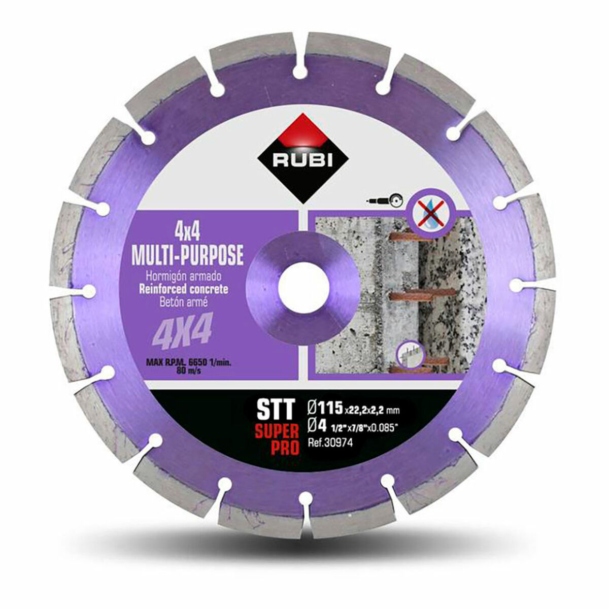 Disco de corte diamantado Rubi superpro 30974