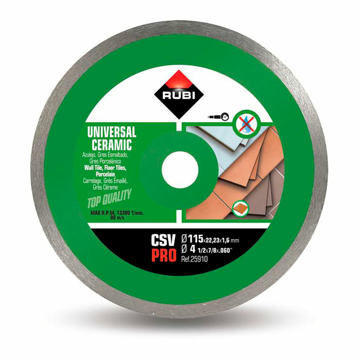 Disco de corte diamantado Rubi pro 25910