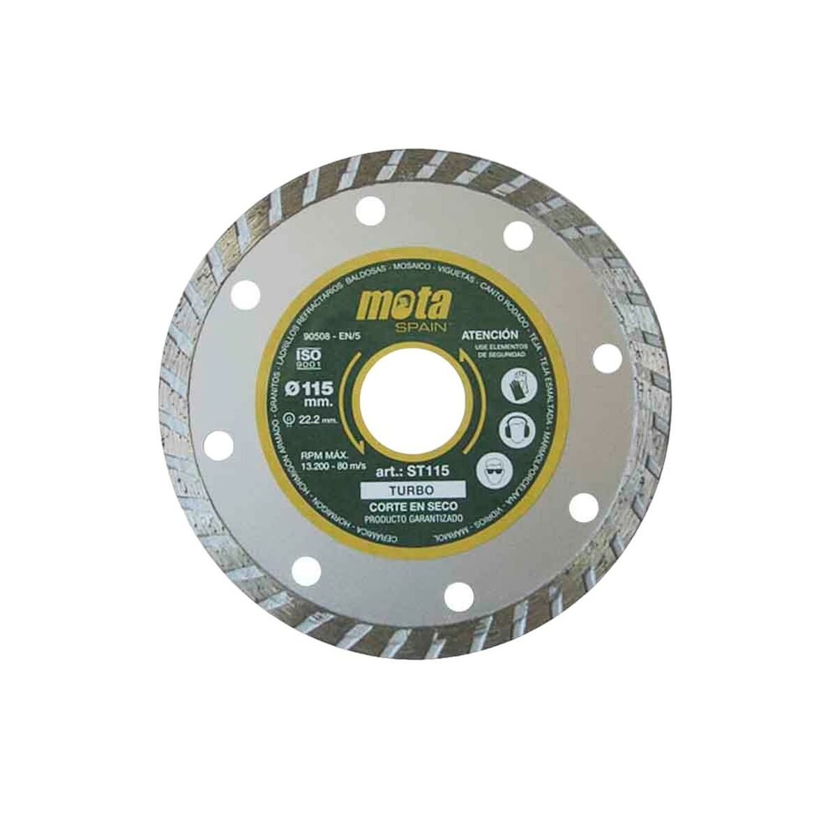 Disco de corte diamantado Mota clp18 st115-p