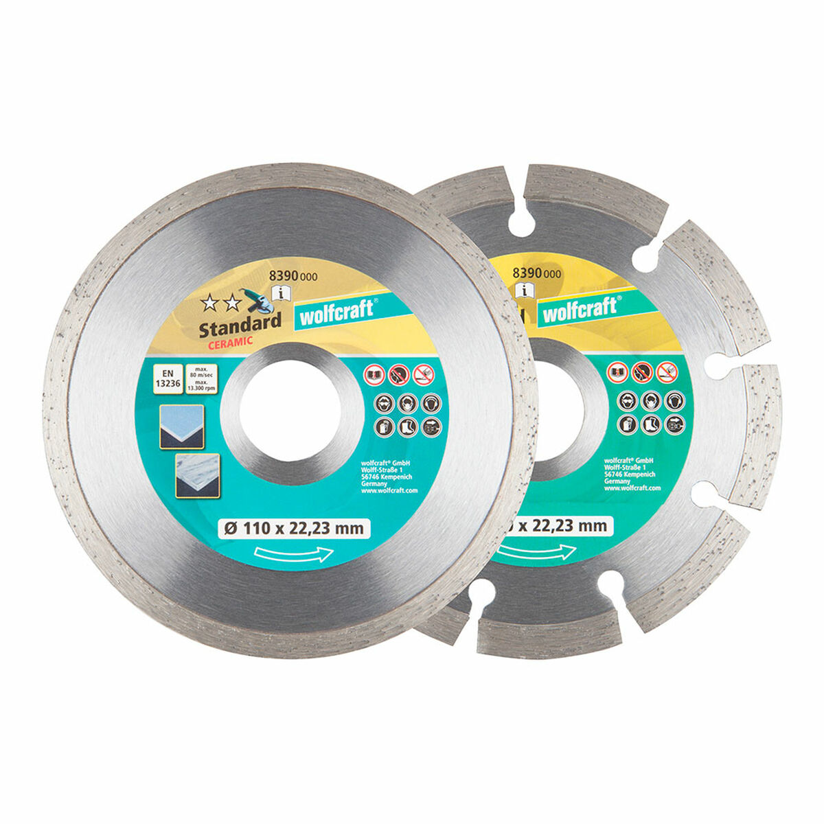 Disco de corte diamantado Wolfcraft 8390000