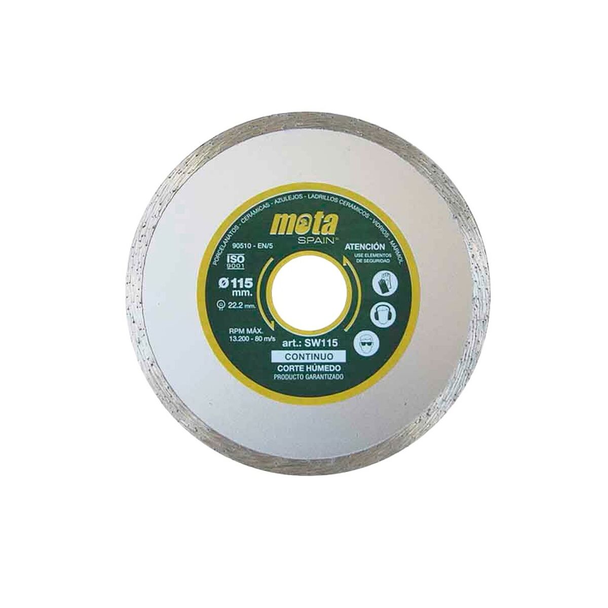 Disco de corte diamantado Mota clp18 sw115-p