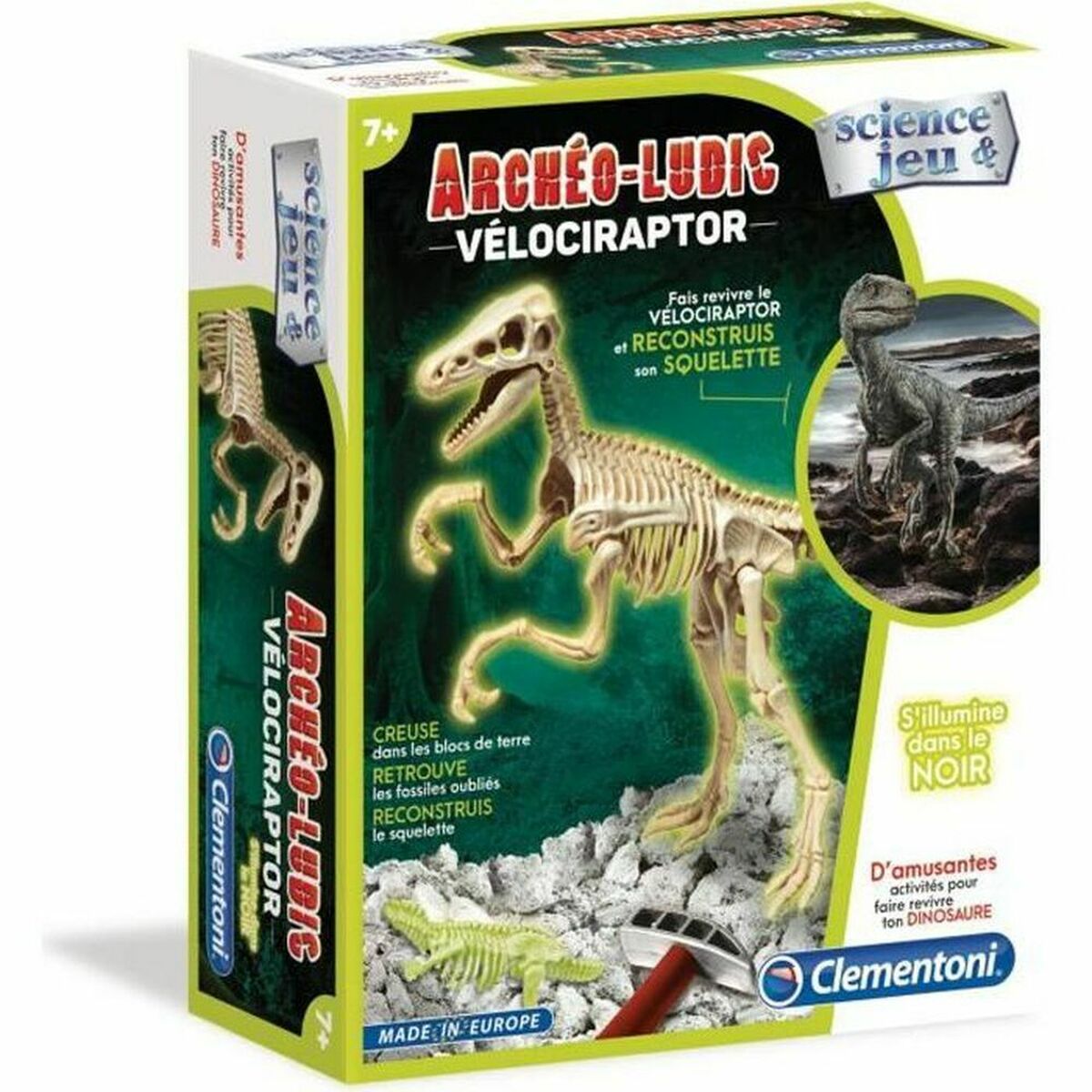 Juego de Ciencia Clementoni Archéo Ludic Vélociraptor