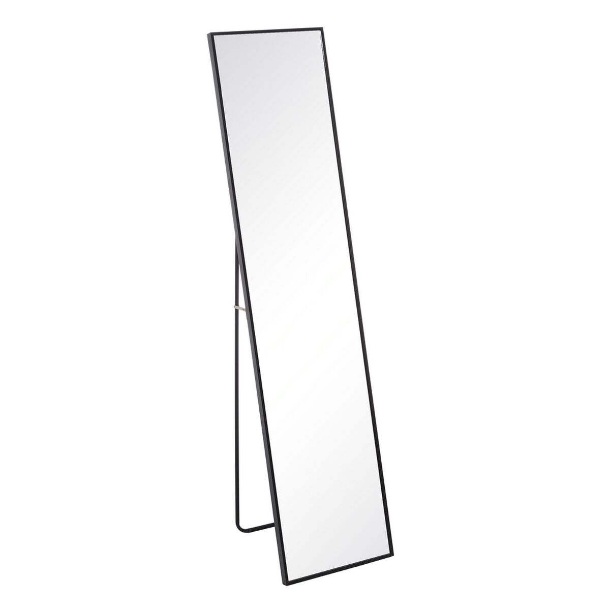 Espejo de pie Negro Aluminio Cristal 35 x 2,5 x 151 cm