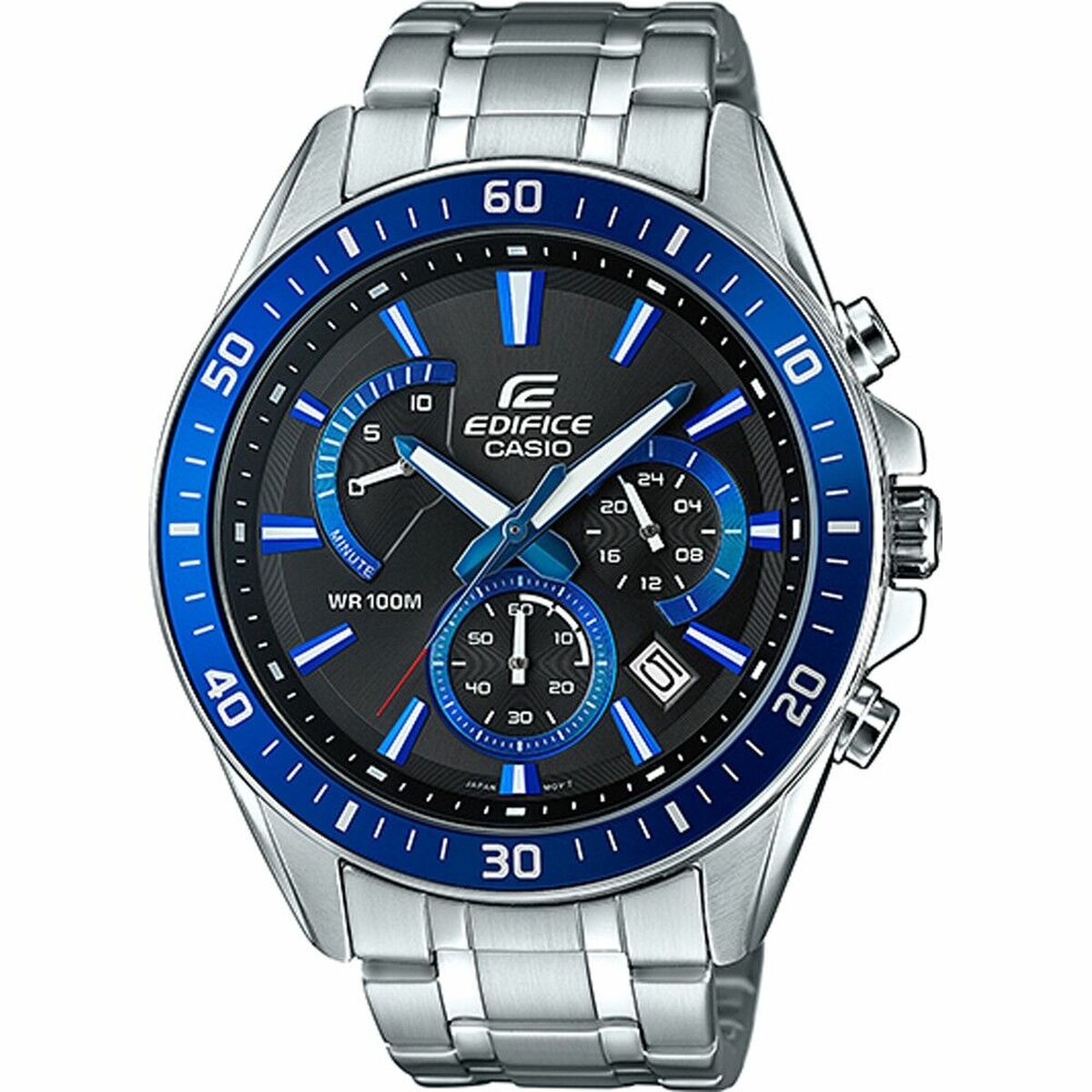 Reloj Hombre Casio RETROGRADE CHRONOGRAPH XL - BLUE RACING Azul Negro Plateado (Ø 47 mm)