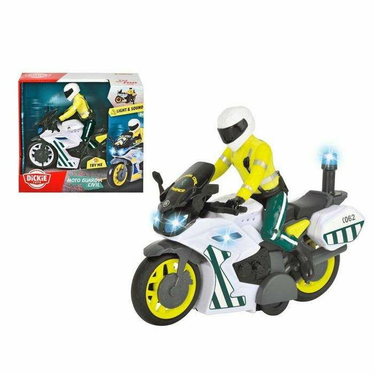 Motocicleta Dickie Toys 17 cm Policía