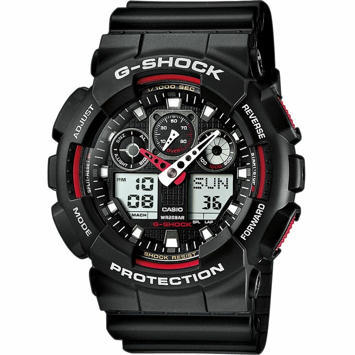 Reloj Hombre Casio G-Shock GS BASIC Negro Rojo (Ø 51 mm)