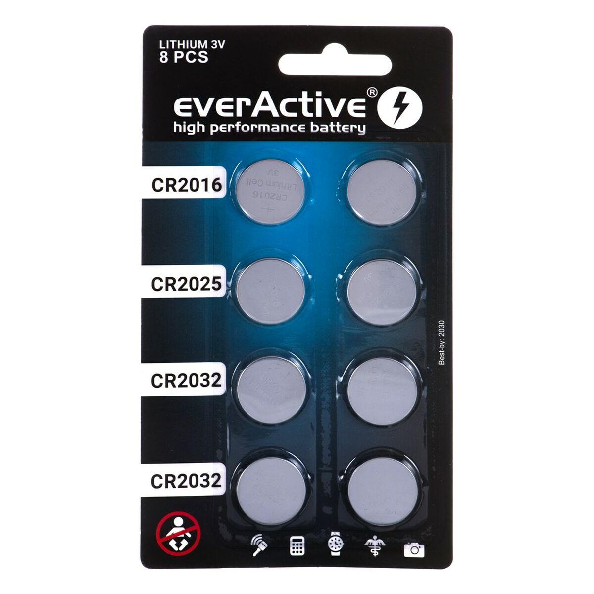 Pilas EverActive R2032 / CR2025 / CR2016 3 V (1 unidad)