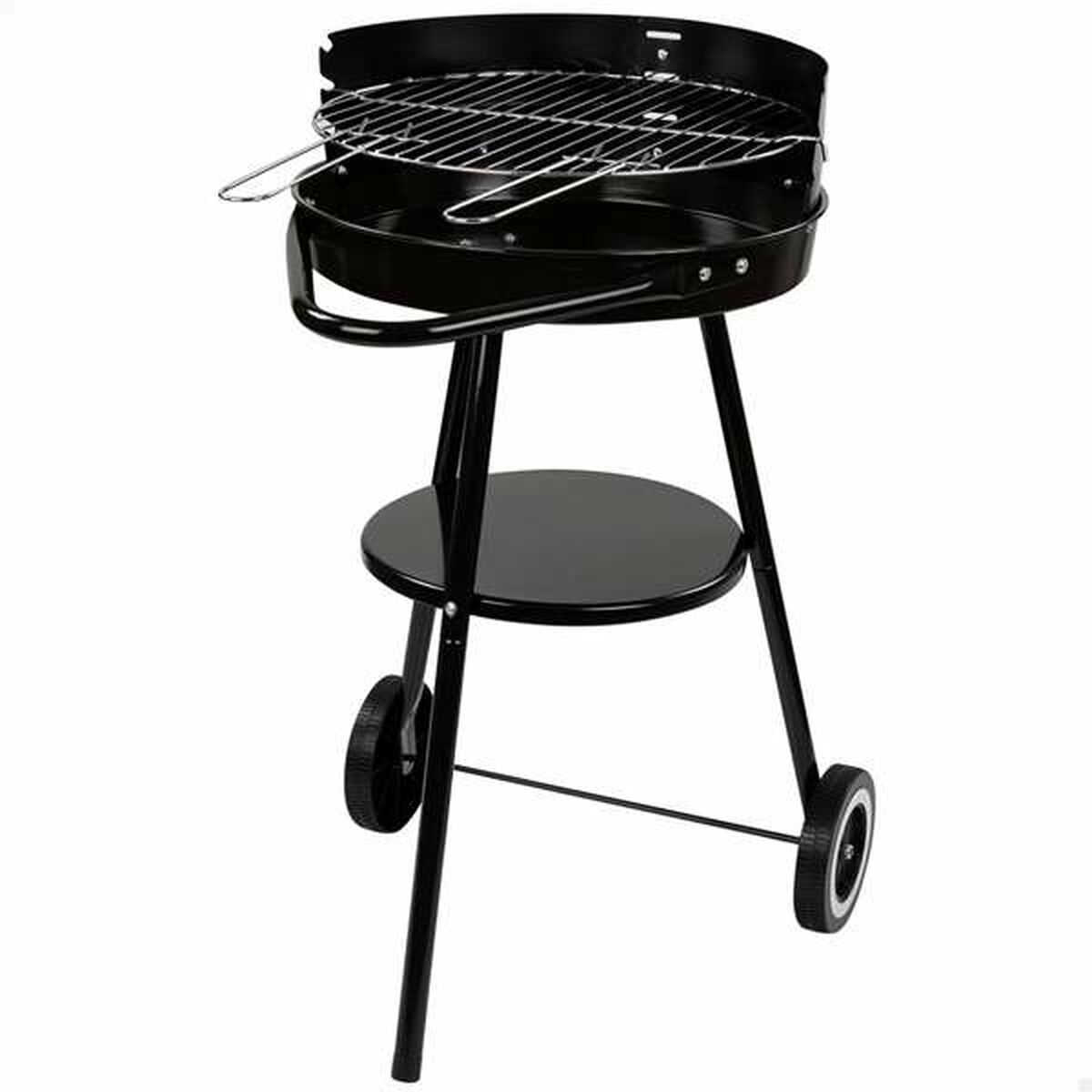 Barbacoa de Carbón con Ruedas Aktive Textilene 42 x 76,5 cm Negro