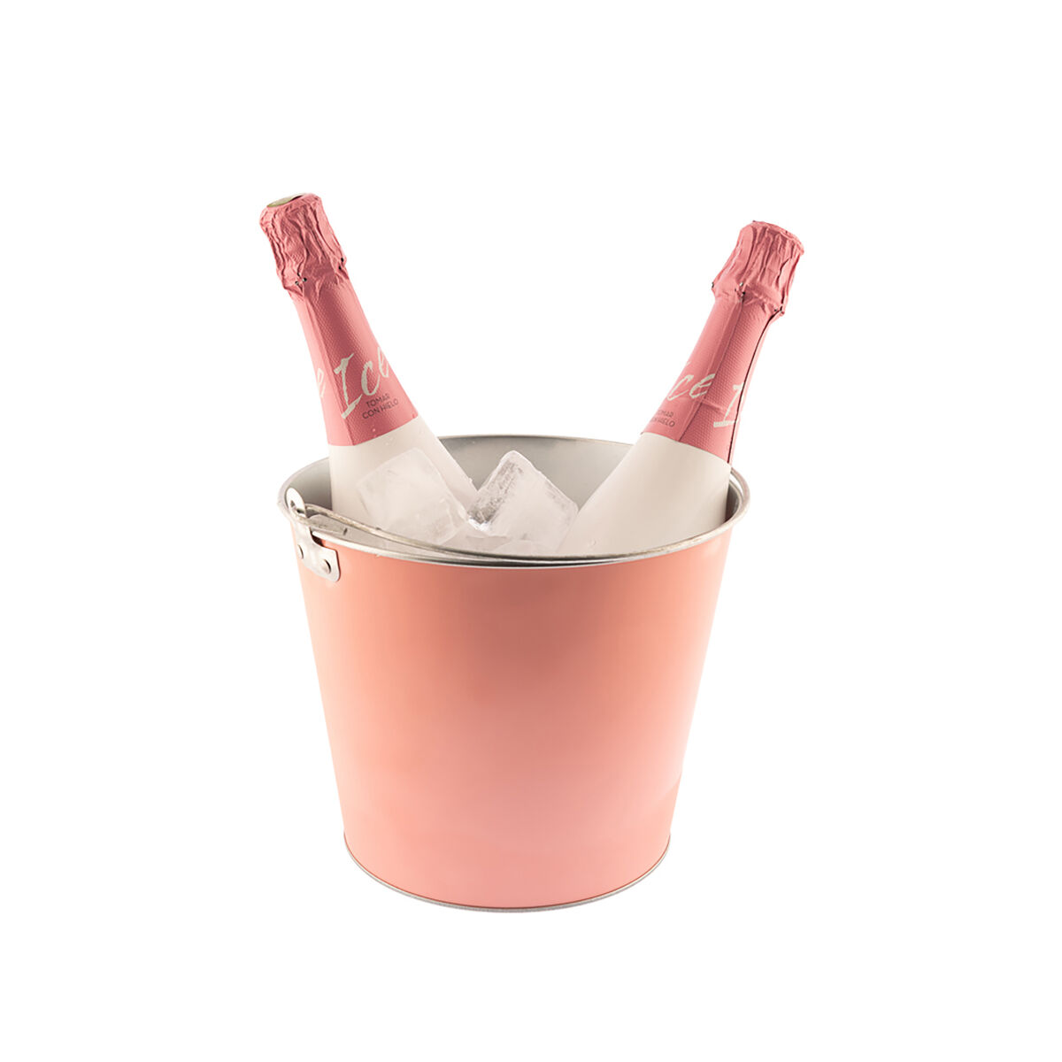 Cubitera Koala Con asa Rosa Metal 5 L