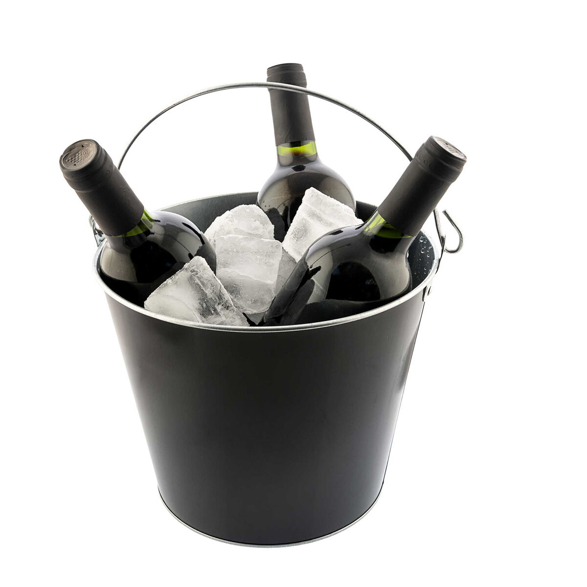 Cubitera Koala Con asa Negro Metal 5 L