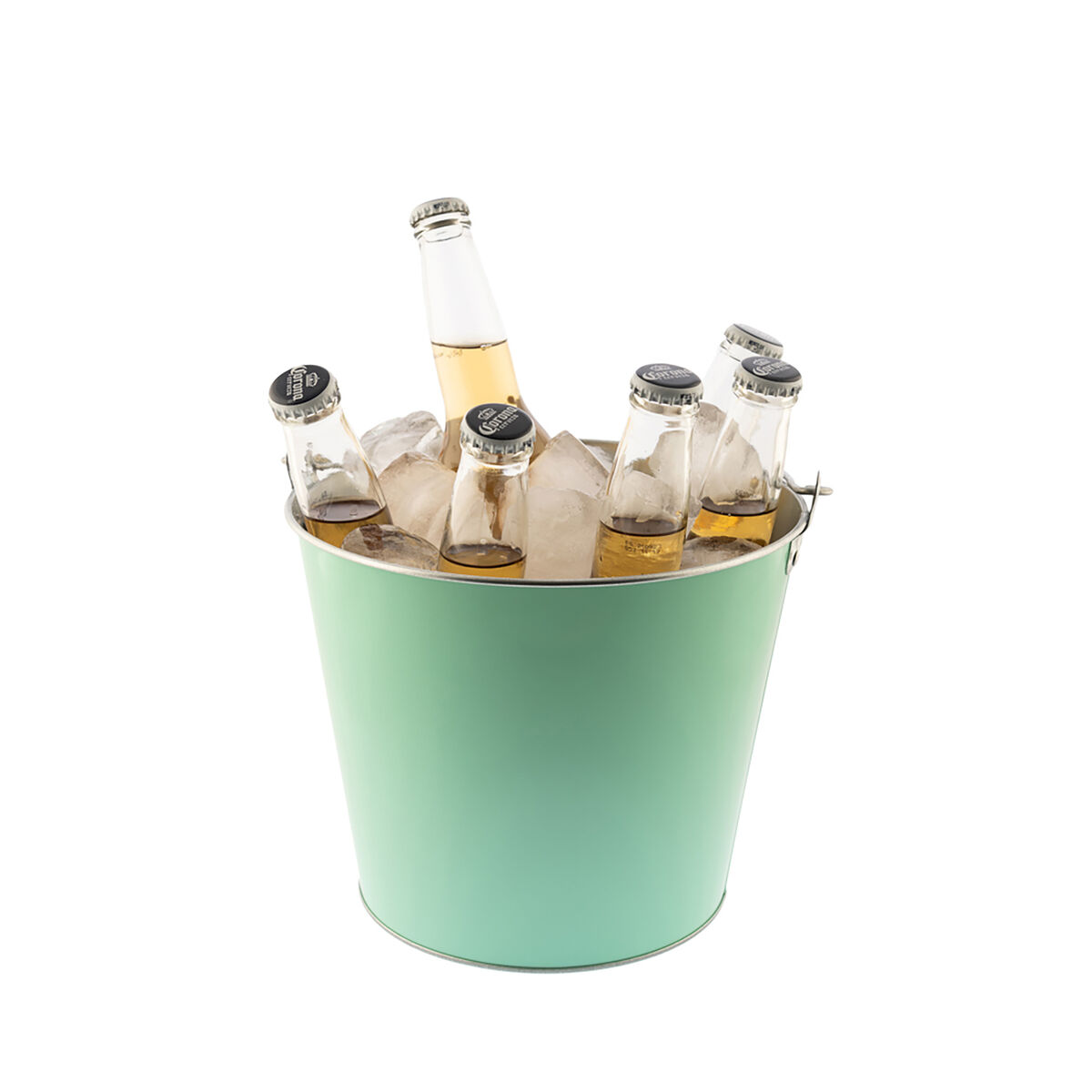 Cubitera Koala Con asa Verde Metal 5 L
