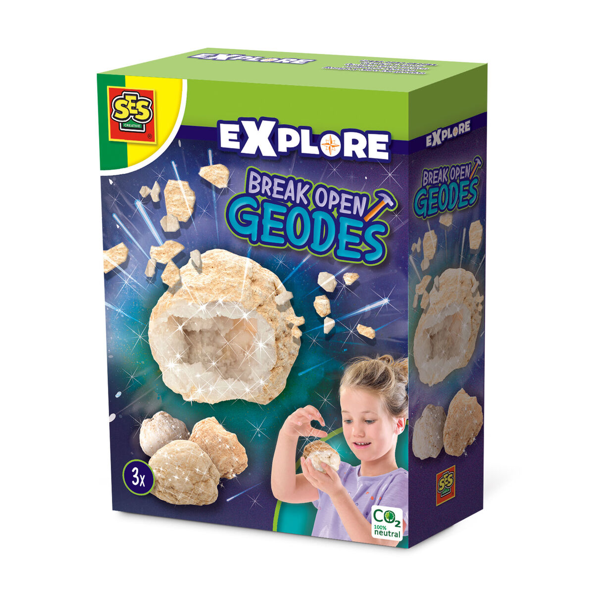 Juego de Mesa SES Creative Explore Geodes 21 x 7 x 16 cm