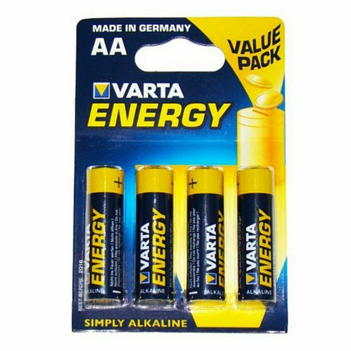 Pilas Alcalinas Varta Energy AA 1,5 V AA (4 Unidades)