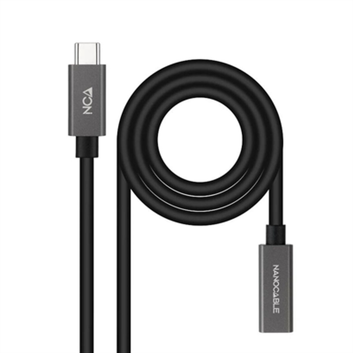 Cable Alargador USB-C NANOCABLE 10.01.4401-L150 Negro 1,5 m
