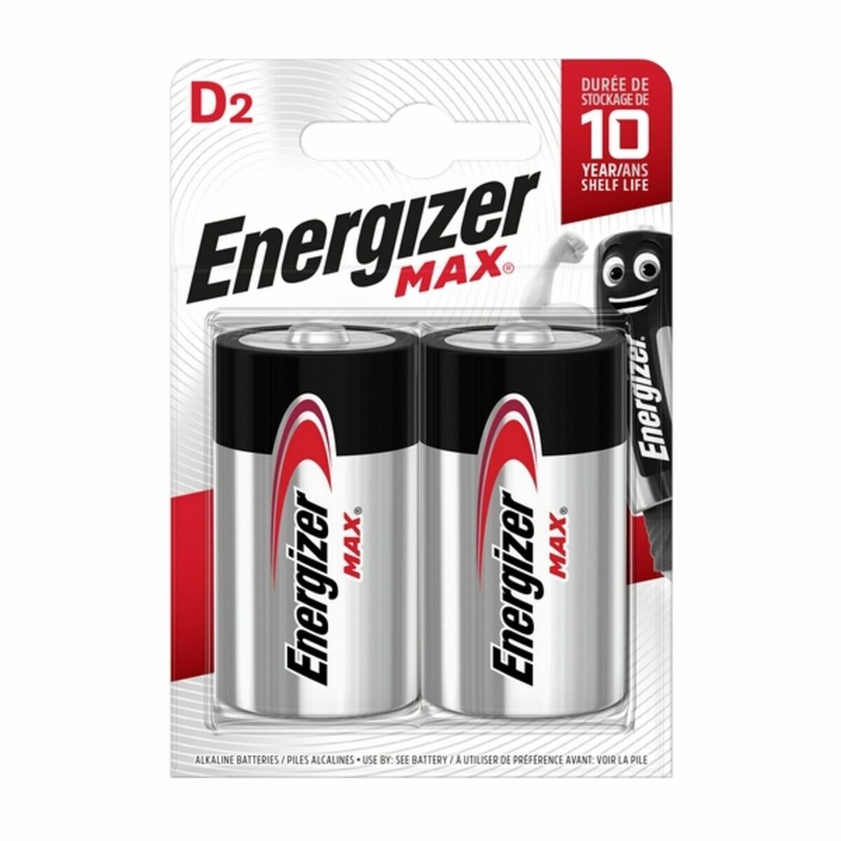 Pilas Energizer MAX – D 1,5 V (2 Unidades)
