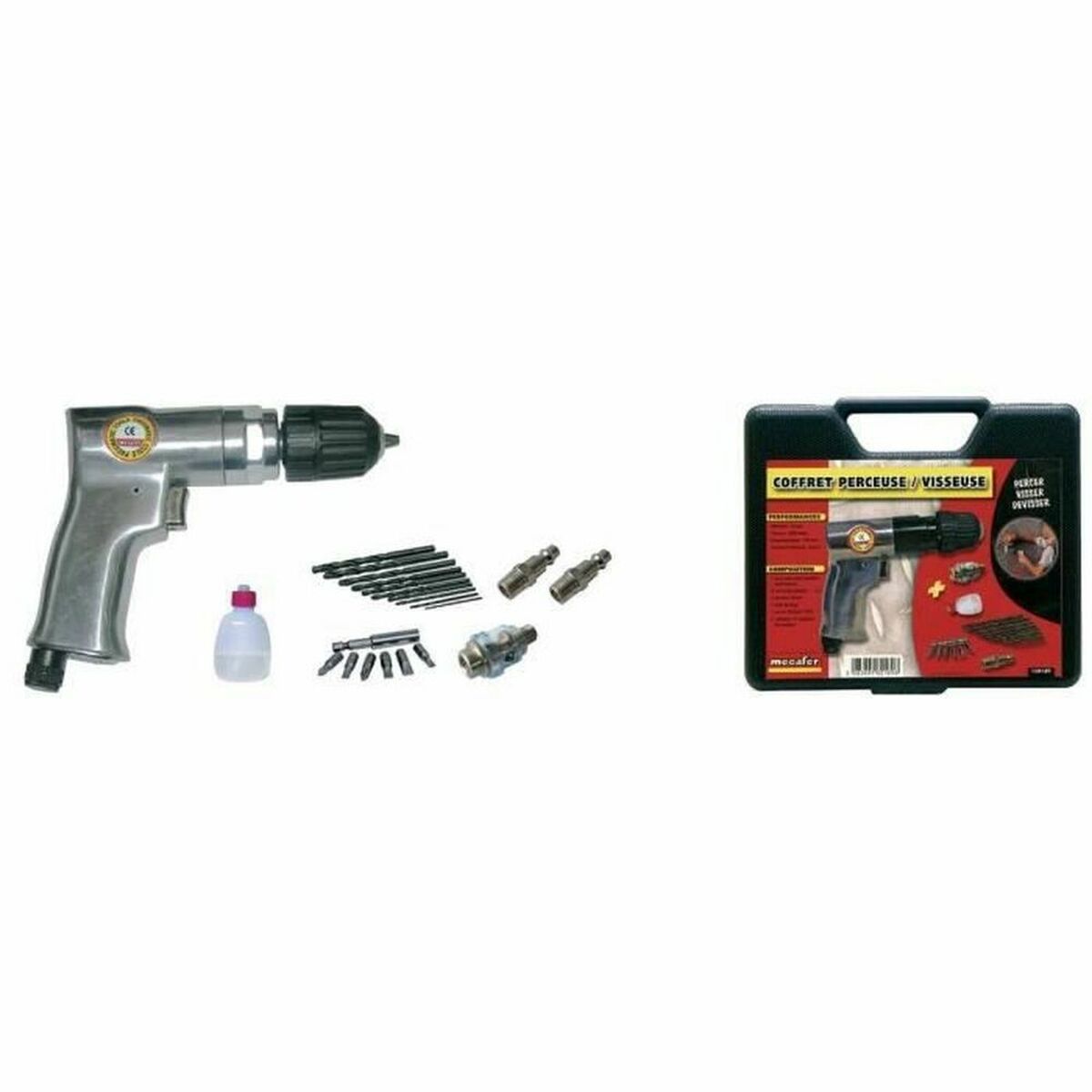 Set de taladro y accesorios MECAFER
