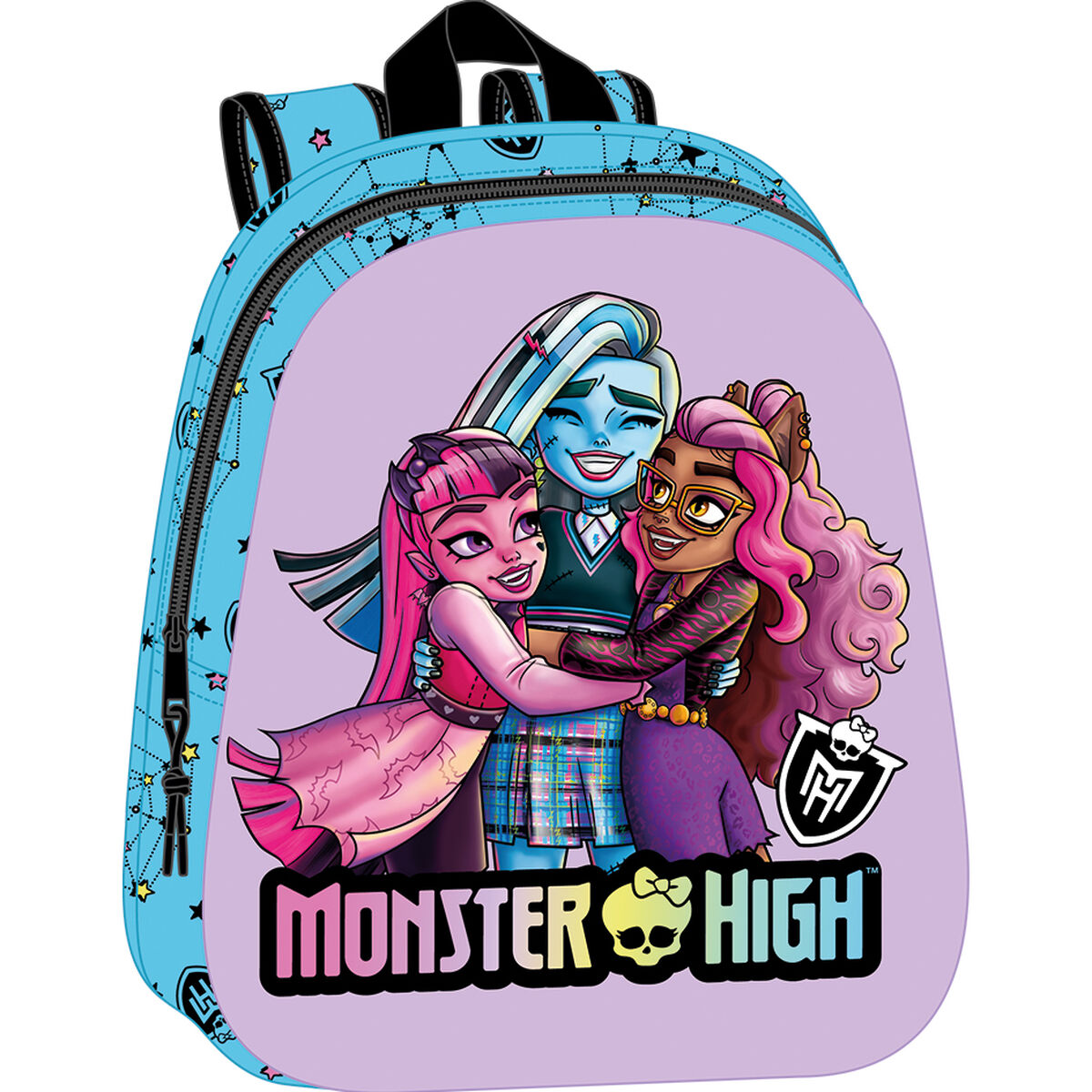 Mochila Escolar Monster High Azul Lila 27 x 33 x 10 cm