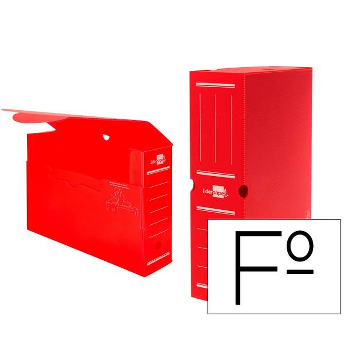 Caja de Archivo Liderpapel DF10 Rojo (1 unidad)