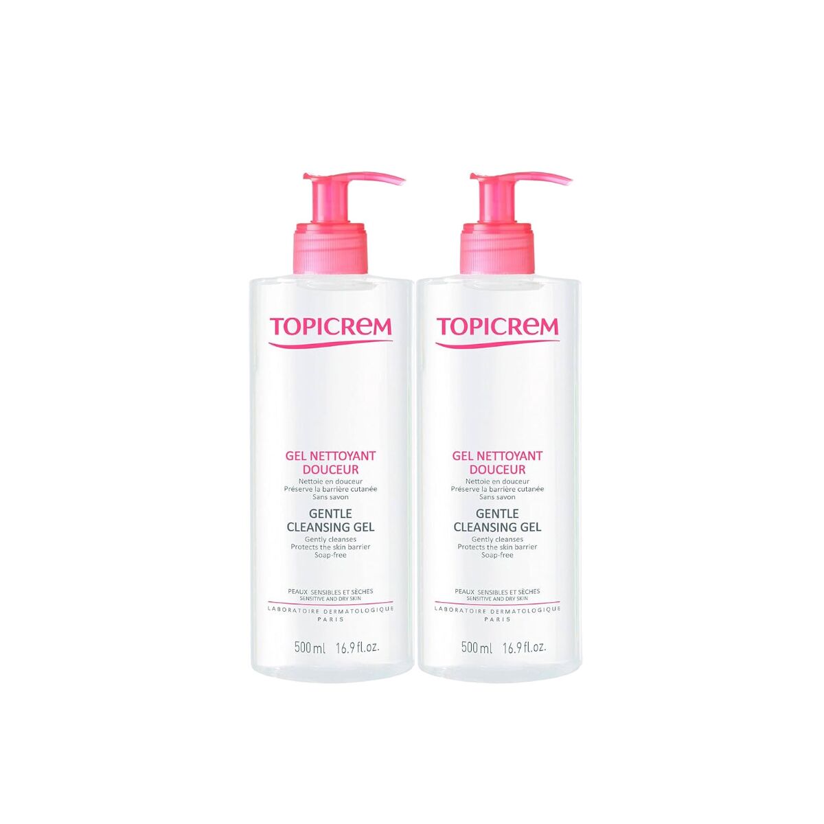 Gel Limpiador Topicrem Dúo 2 x 500 ml 2 Unidades