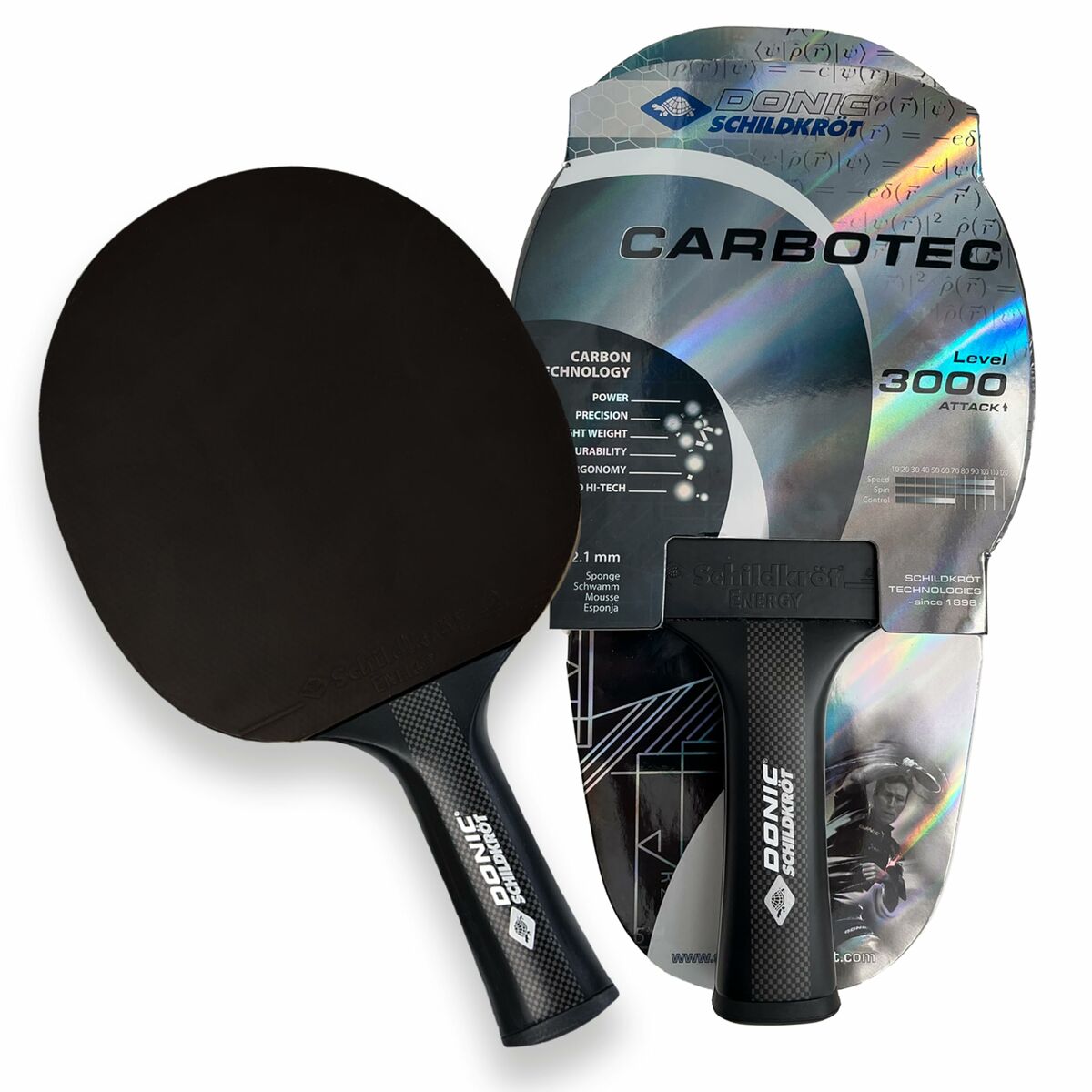 Raqueta de Ping Pong Schildkröt CarboTec 3000 Negro noir