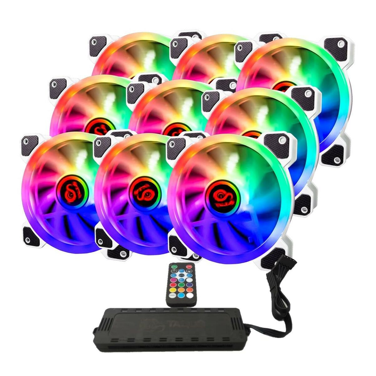 Ventilador de Caja Talius IRIS SPECTRUM ARGB/CRONOS Ø 12 cm