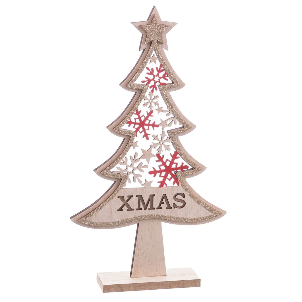 Árbol de Navidad Multicolor Madera 17,4 X 4 X 31 CM