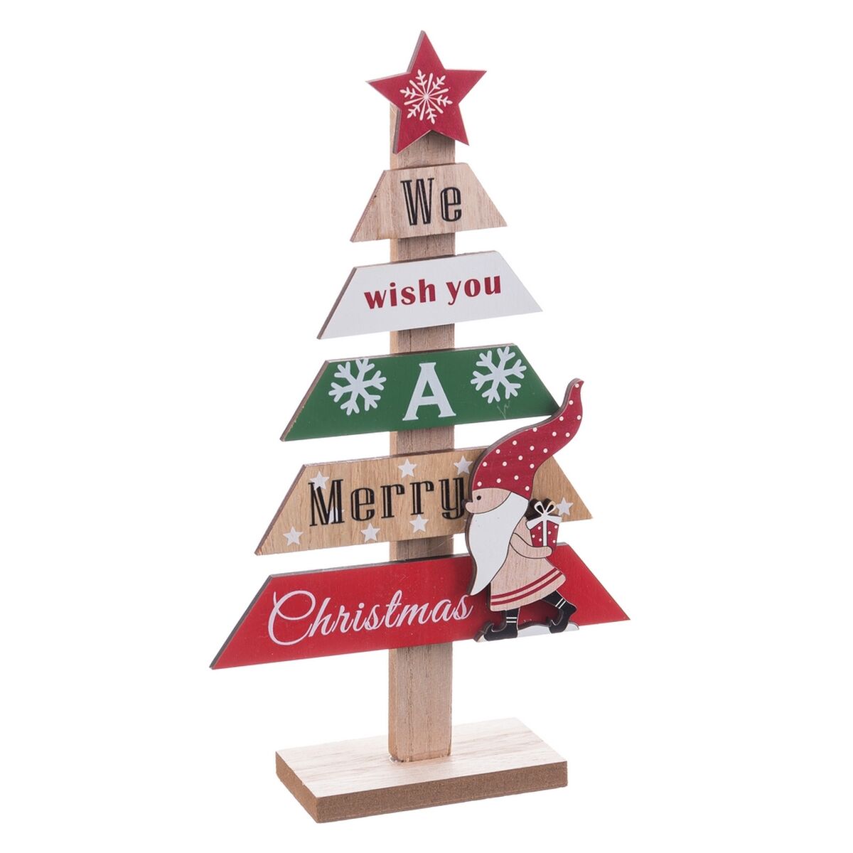 Árbol de Navidad Multicolor Madera 14 X 4,5 X 26 CM