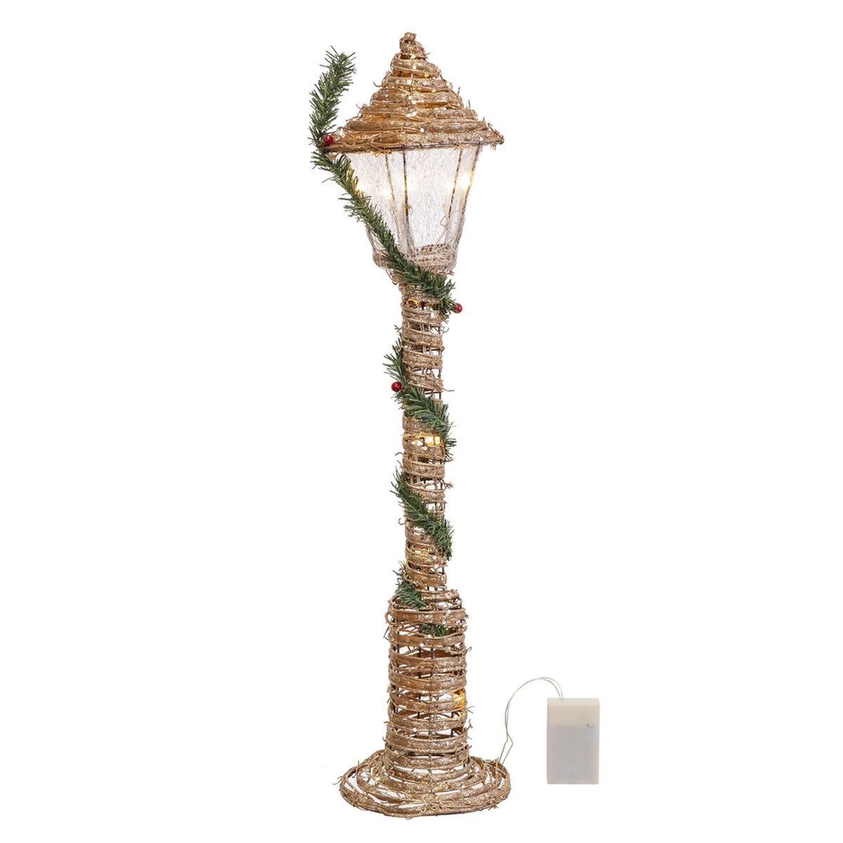 Farola Verde Dorado Farol 20 x 20 x 90 cm