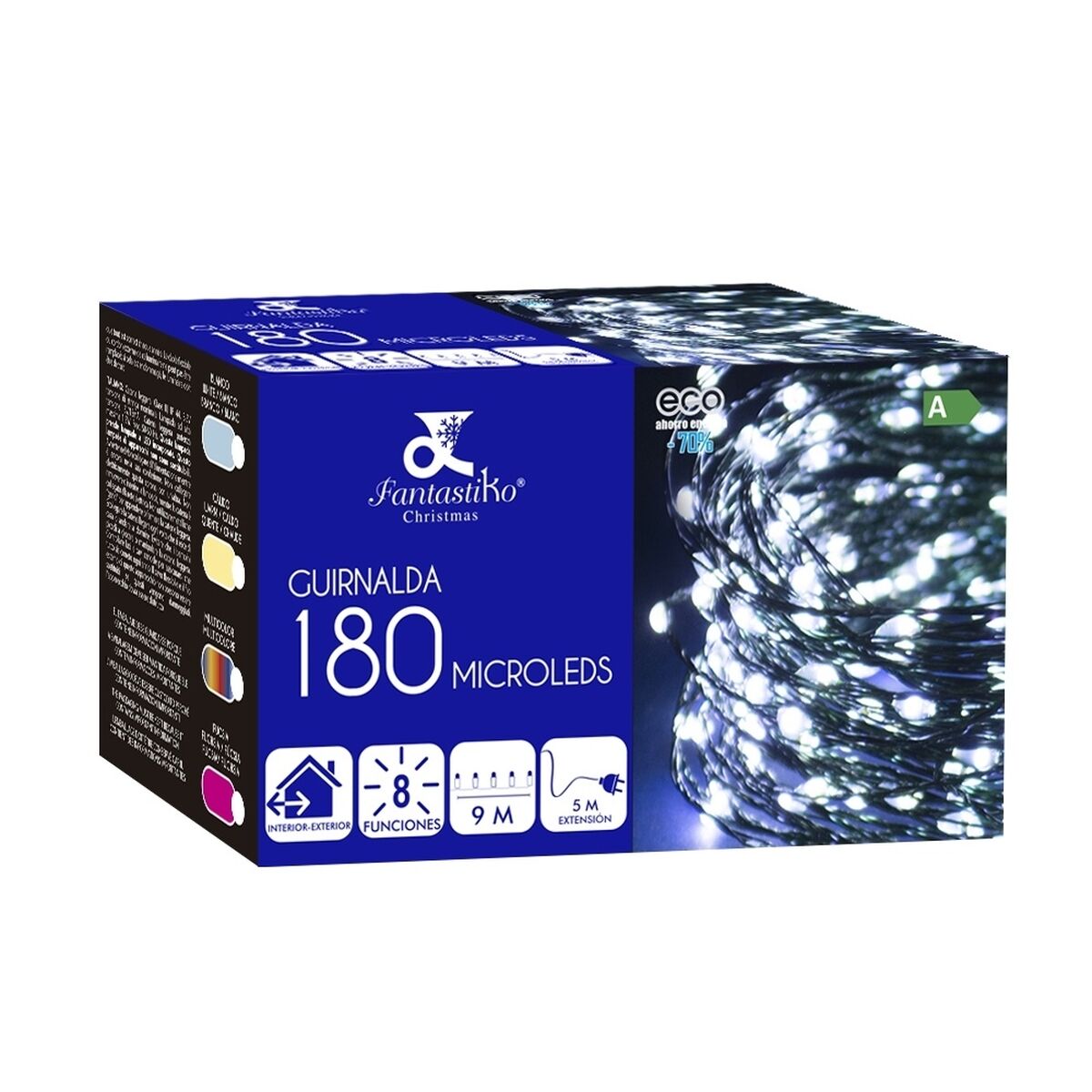 Guirnalda de Luces LED Blanco Cálido 5 m 9 m 15 X 8 X 9 CM