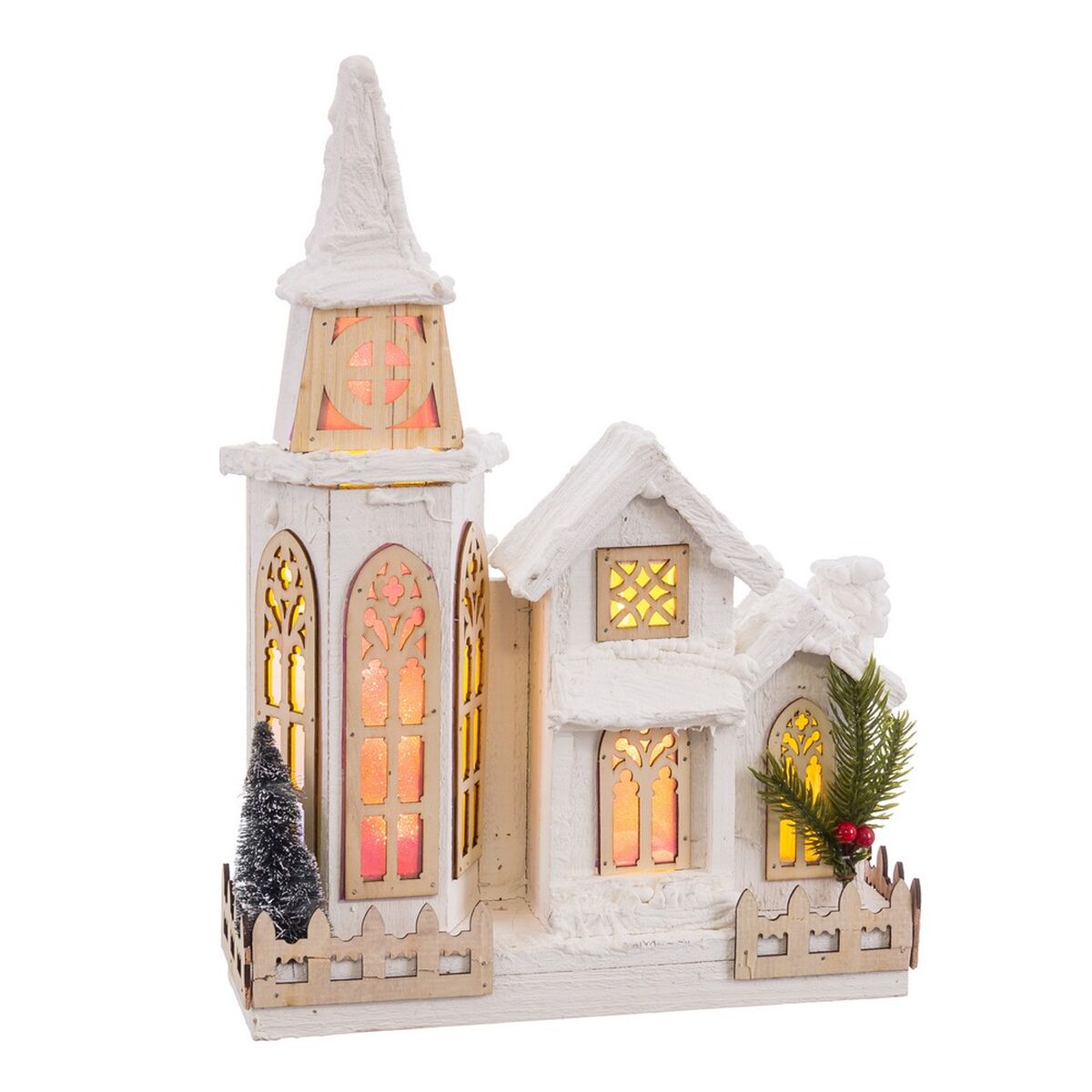 Decoración luminosa Natural Iglesia 28 X 9 X 39 CM