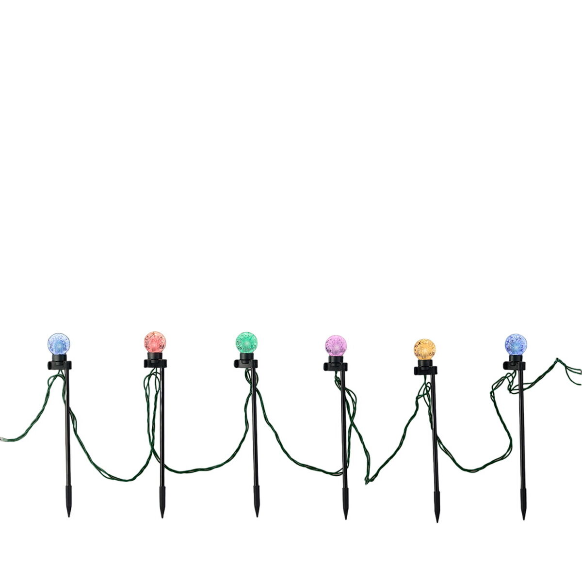 Set de Estacas LED de jardín Lumineo Multicolor 6 W Blanco Cálido 20 Unidades